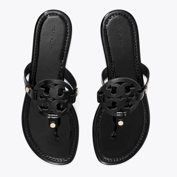 Tory Burch Miller patent sandal size 8 black - Picture 1 of 7